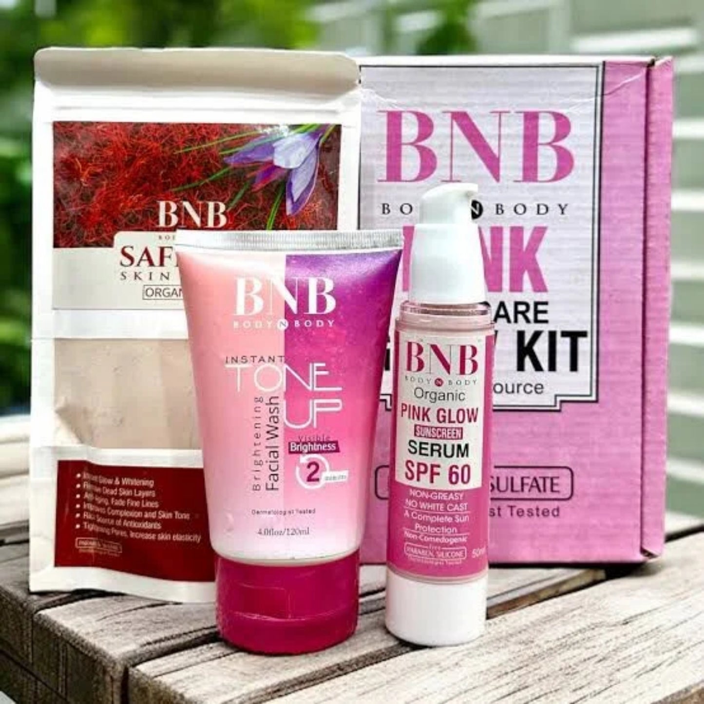BNB Pink Face Glow Kit – 3-in-1 Skincare Set