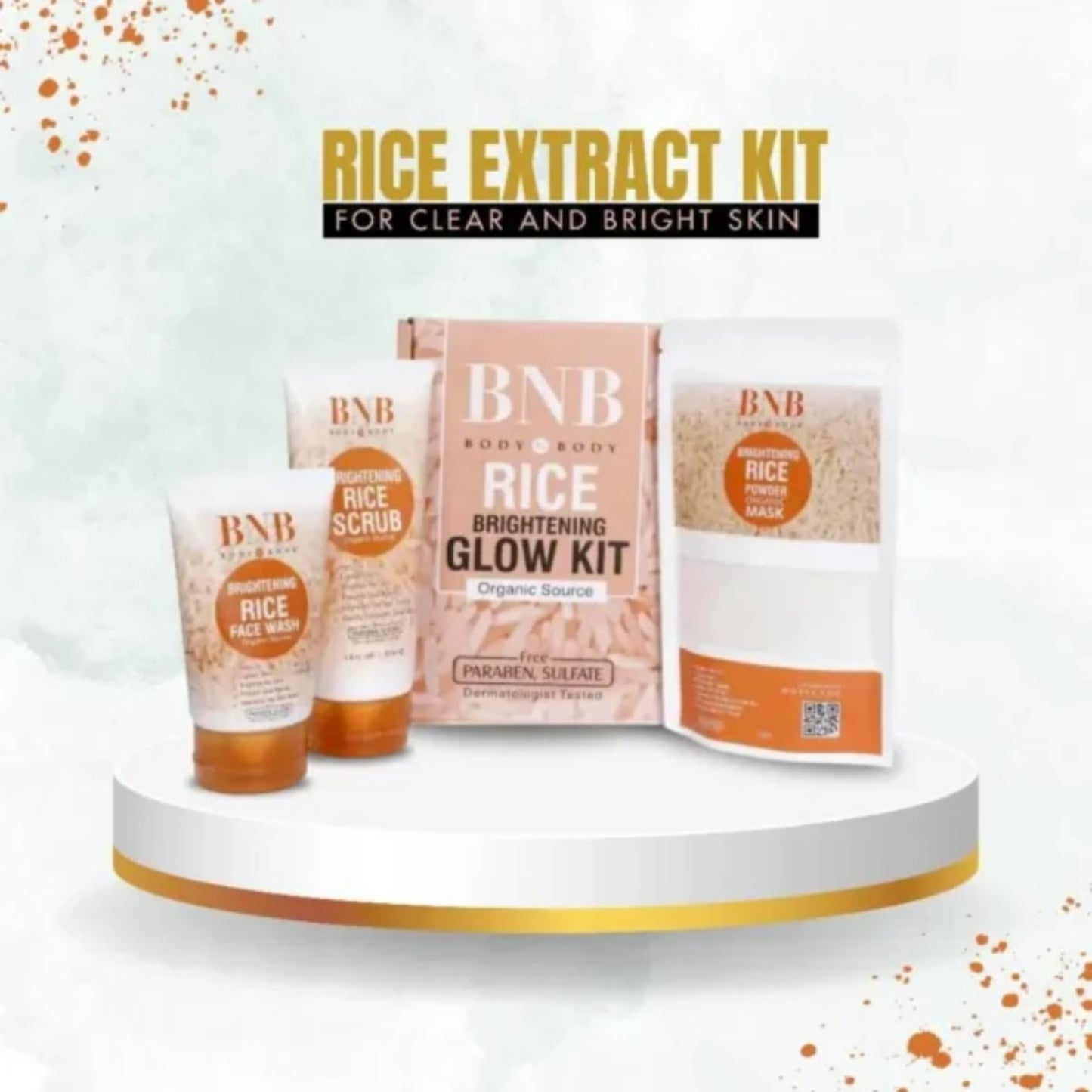 BNB Rice Extract Bright & Glow Facial Kit