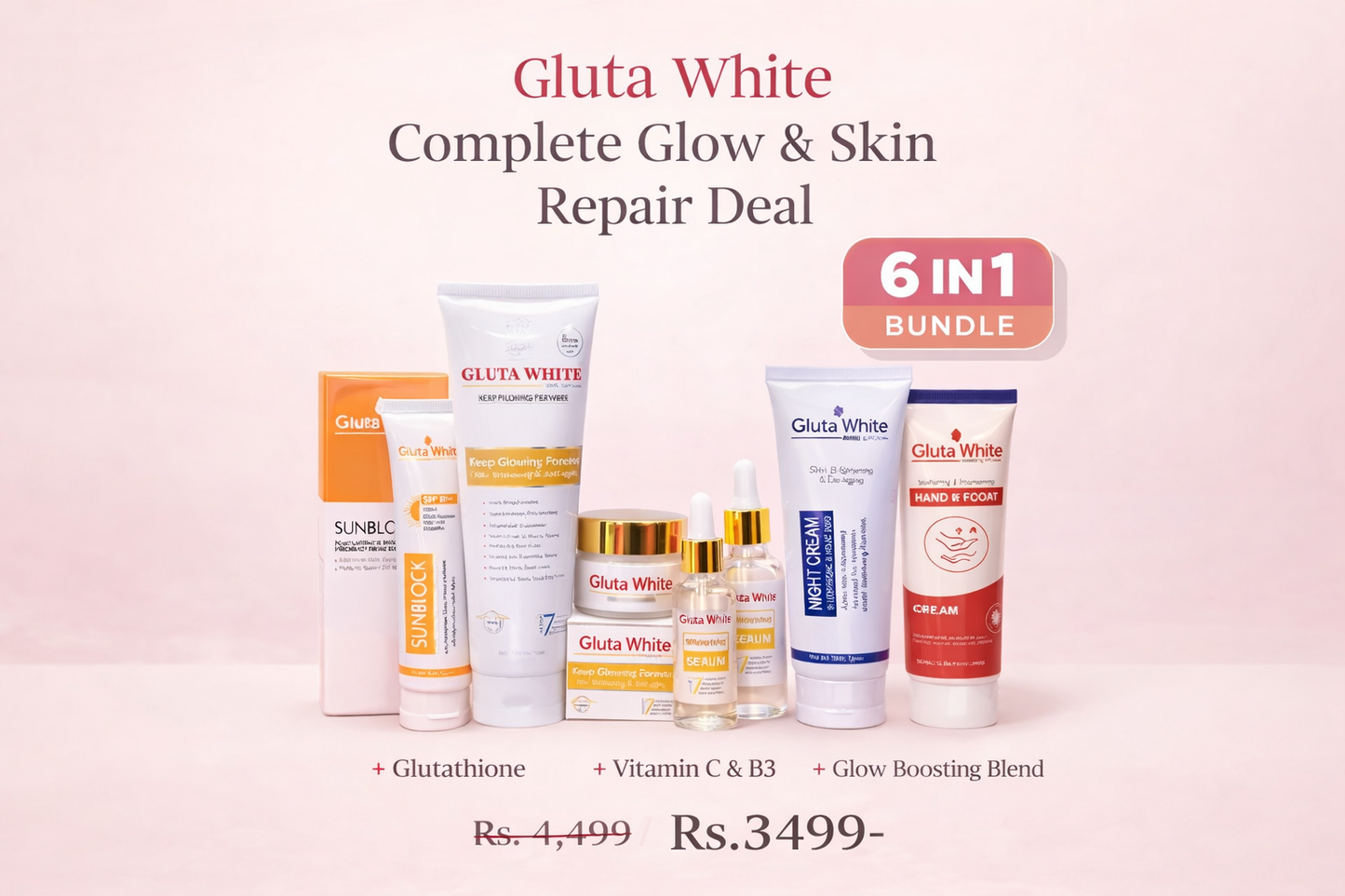 6-in-1 Gluta White Deal — Whitening & Glow