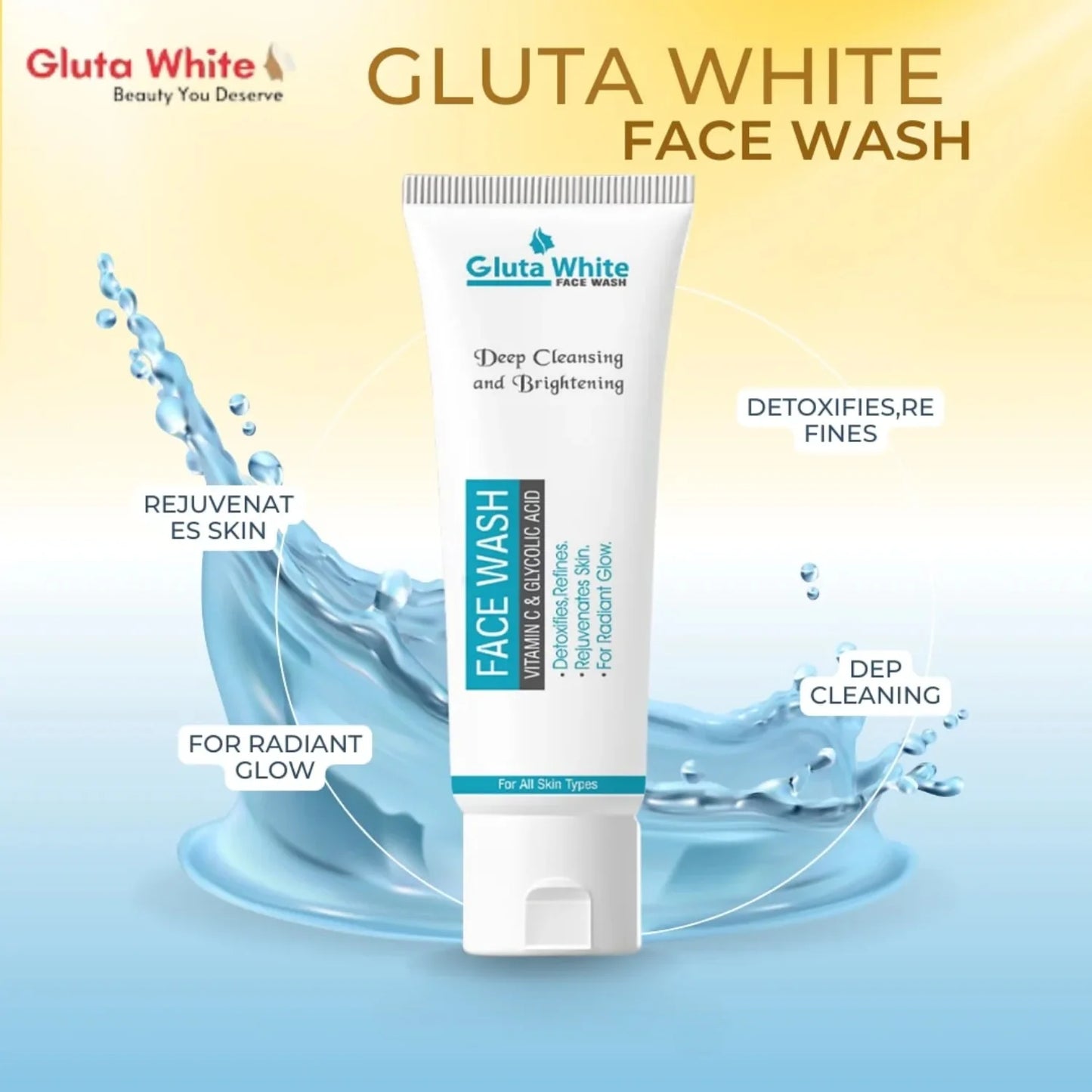 Gluta White Brightening Face Wash
